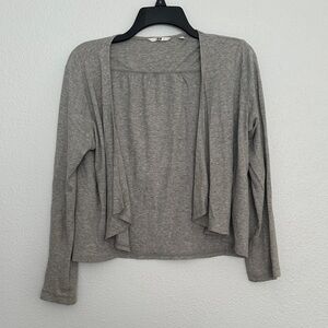 Uniqlo 100% Cotton Grey Open Front Cardigan